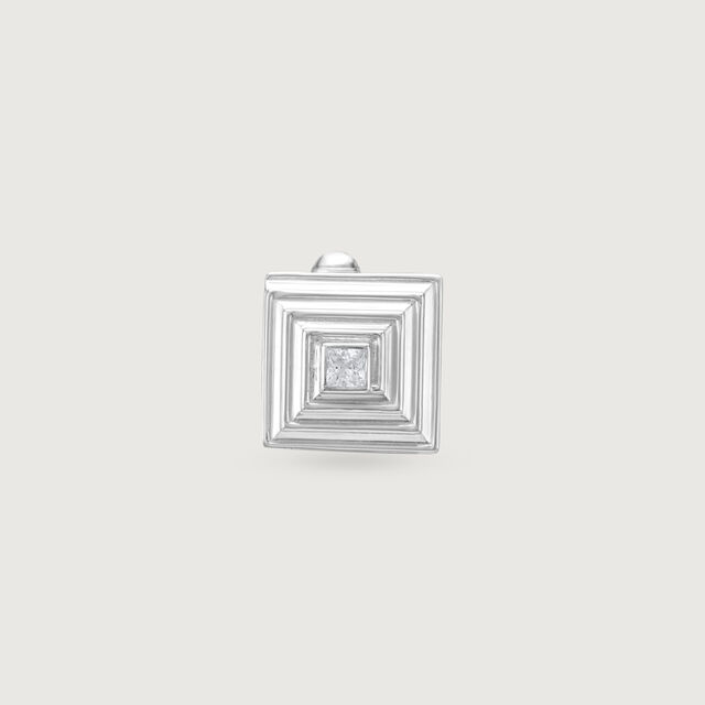 Layered Square Silver Cufflinks,,hi-res image number null