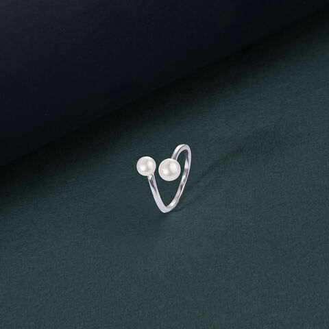 Twin Aura Silver Ring