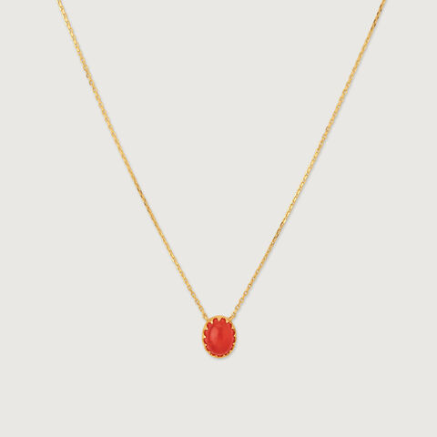 Delicate Radiant Carnelian Necklace