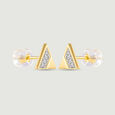 Sharp Faceted Diamond Stud Earrings,,hi-res view 5