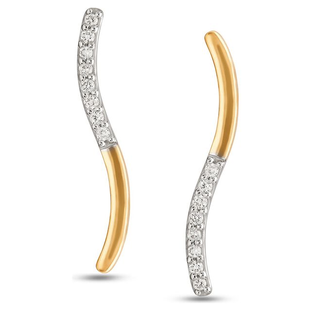 14kt Yellow Gold Diamond Stud Earrings,,hi-res image number null