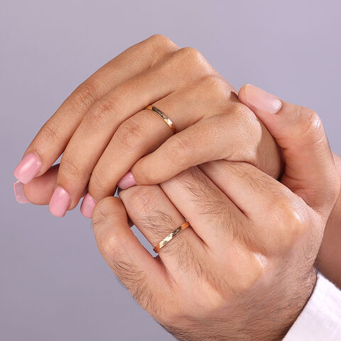 Timeless Unity Band 18KT Gold Couple Ring -Single Piece