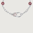 Mother of Pearl Floral Silver Bracelets,,hi-res view 4