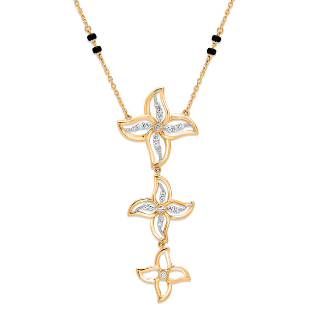 14 KT Entrancing Diamond Mangalsutra,,hi-res image number null