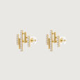 Dynamic Linear Diamond Stud Earrings,,hi-res view 4