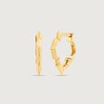 Modern Arch Gold Hoop Earrings,,hi-res view 4