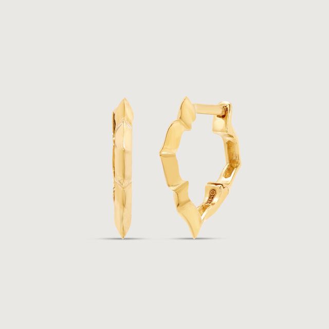Modern Arch Gold Hoop Earrings,,hi-res image number null