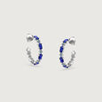Bold Artistic Silver Hoop Earrings,,hi-res view 3