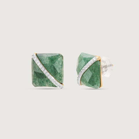 Royal Glow Quartz Stud Earrings