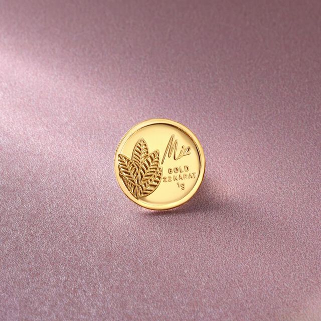 1 GM 22 Karat Sublime Mango Leaf Gold Coin,,hi-res image number null