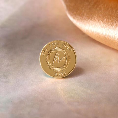 2 Gm 24 Karat Lotus Gold Coin