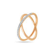14KT Rose Gold Entwined Brilliance Diamond Finger Ring,,hi-res view 3