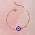 14KT Yellow Gold Wheel Of Life Evil Eye Bracelet,,hi-res view 1