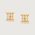 Warli Wonder 22KT Gold Stud Earrings,,hi-res view 3
