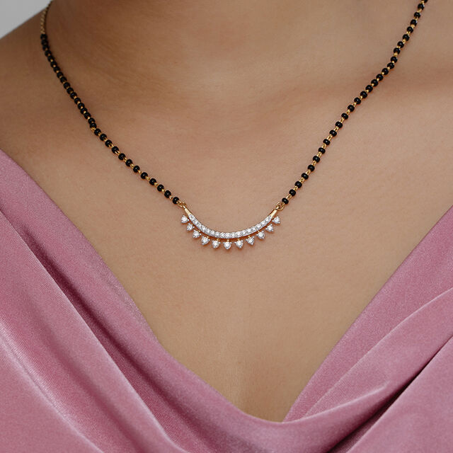 Brilliance Arc Gold and Diamond Mangalsutra,,hi-res image number null