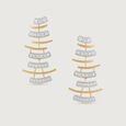 Flash Weave Gold & Diamond Drop Earrings,,hi-res view 3