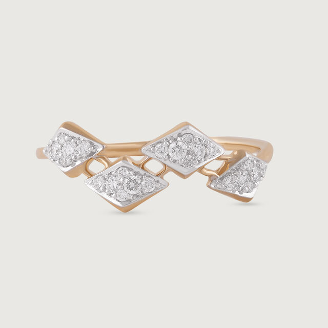 Disco Beat Gold & Diamond Finger Ring,,hi-res image number null