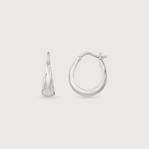 Ruffled Gleam Silver Earrings