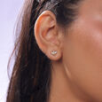 Sleek Buzz Diamond Stud Earrings,,hi-res view 2