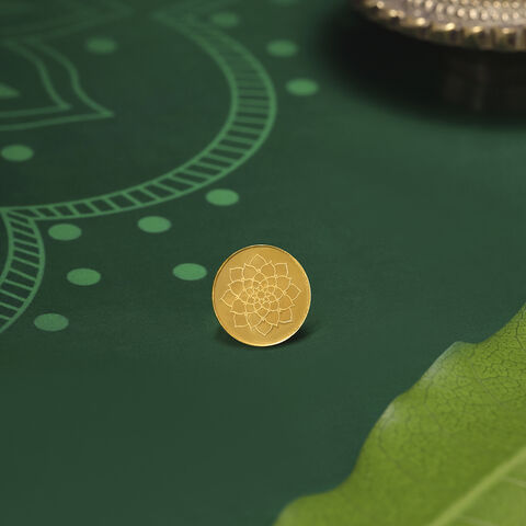 10 GM 22 Karat Stunning Lotus Gold  Coin
