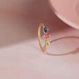 Gem Prism Tourmaline & Gold Finger Ring,,hi-res view 1