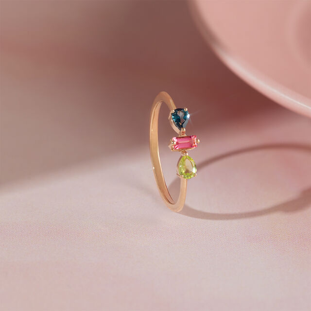 Gem Prism Tourmaline & Gold Finger Ring,,hi-res image number null