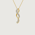Fluid Twisted Diamond Pendant,,hi-res view 3