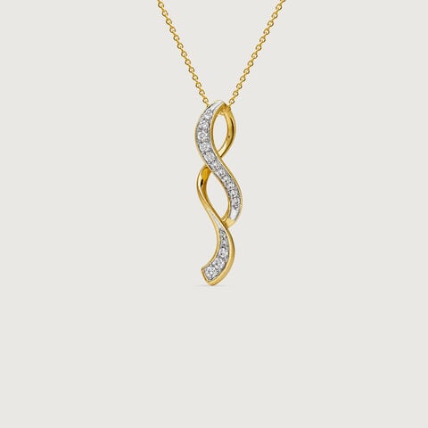 Fluid Twisted Diamond Pendant