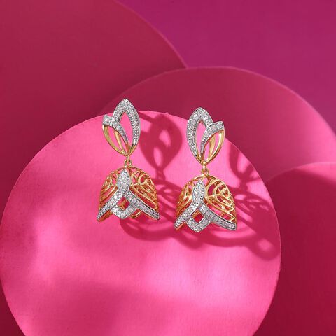 Radiant Bloom Diamond Jhumka