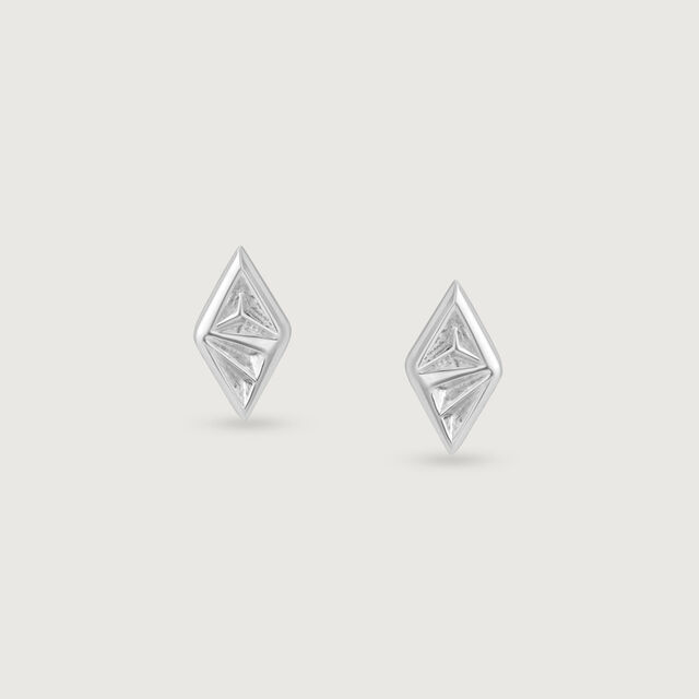 Chic Prism Silver Stud Earrings,,hi-res image number null