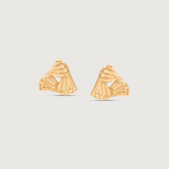 Ripple Twist Gold Stud Earrings,,hi-res image number null