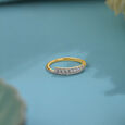 Linear Elegance 14KT Gold & Diamond Ring,,hi-res view 1