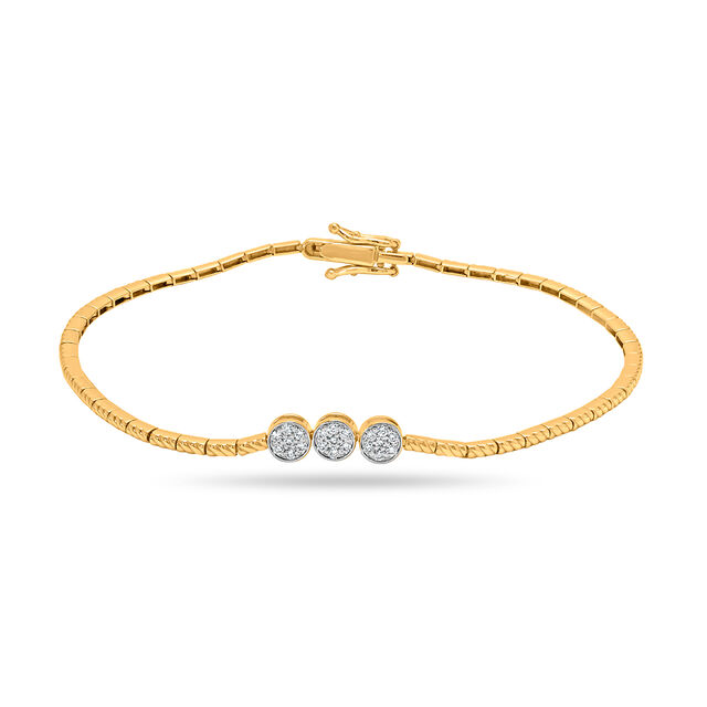 Buy 14KT Yellow Gold Diamond Bracelet Online Mia by Tanishq