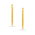 22 KT Yellow Gold Stylish Classy Hoop Earrings,,hi-res view 3