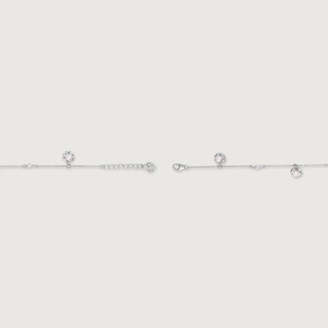 Flirty Bloom Silver Anklet,,hi-res image number null