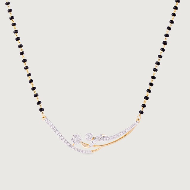 Graceful Swirl Gold and Diamond Mangalsutra,,hi-res image number null