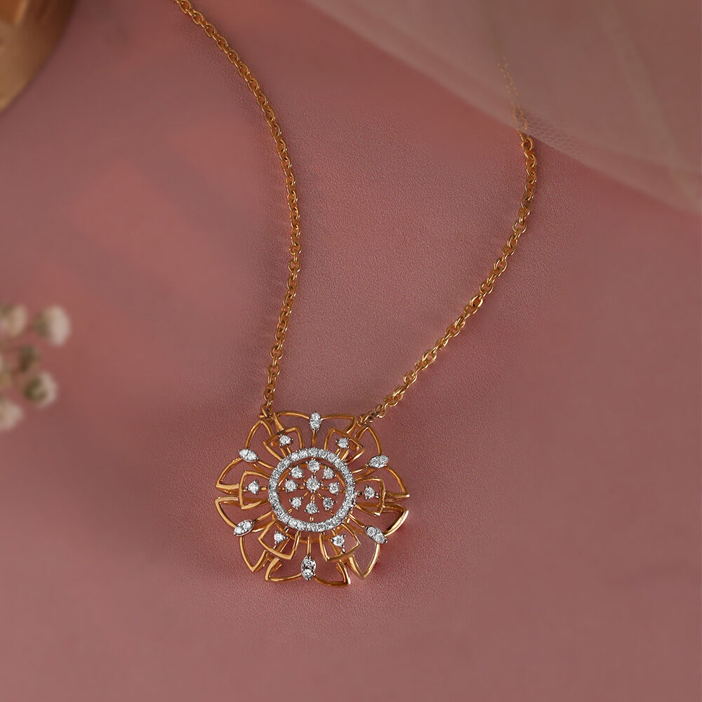 Tanishq light weight gold necklace hot sale
