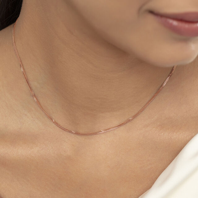 Double Link Rose Gold Chain,,hi-res image number null