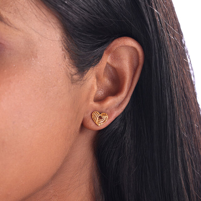 Endless Love Gold Stud Earrings,,hi-res image number null