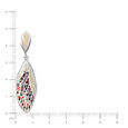 Silver Drop Earrings with Pearl,,hi-res view 3