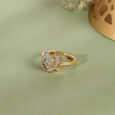 Floral Enchantment Gold & Diamond Finger Ring,,hi-res view 1