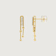 Playful Linear Diamond Drop Earrings,,hi-res view 5
