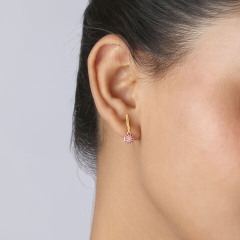 Berry Bling Zirconia Drop Earrings