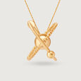 Double Moon Elegance 18KT Pendant,,hi-res view 3