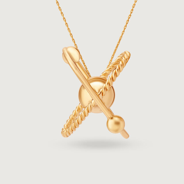 Double Moon Elegance 18KT Pendant,,hi-res image number null