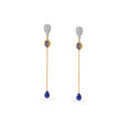 14KT Yellow Gold Morning Mist Diamond Drop Earrings,,hi-res view 2