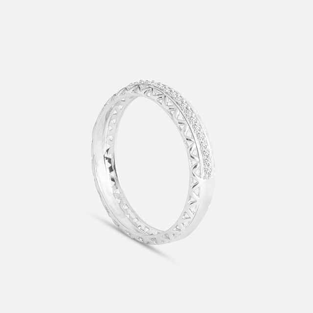 Classic Textured Silver Finger Ring,,hi-res image number null
