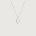 Classic Oval Silver Necklace,,hi-res view 3