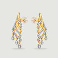 Luminous Rippling Diamond Drop Earrings,,hi-res view 5