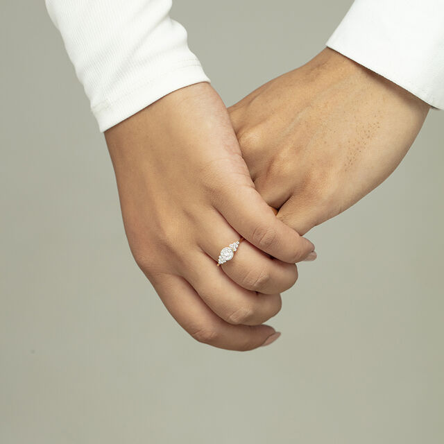Vow Story Gold & Diamond Finger Ring,,hi-res image number null